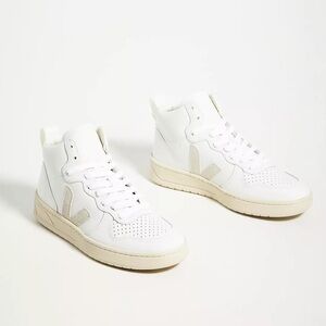 VEJA V-15 Sneakers Extra White & Natural Leather Size 9 Like New